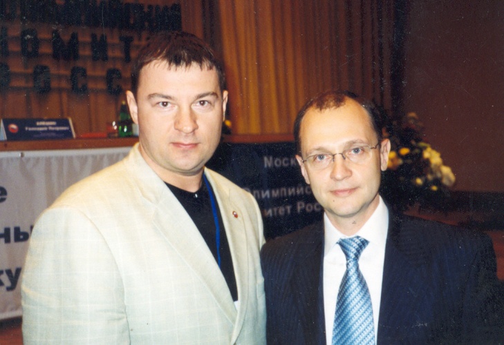 К.В. Сизов с министром атомной энергии России С.В. Кириенко